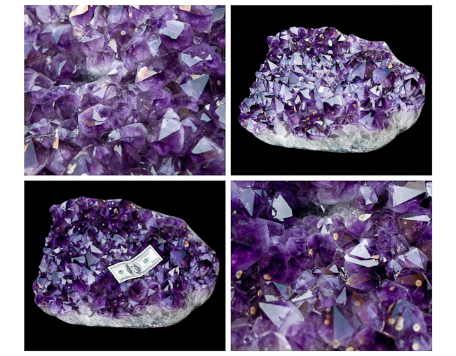 High grade amethyst with large points. Uruguay

